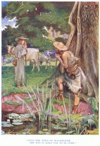 Verso la città di Walsingham, la strada è difficile da percorrere, 1928 da John Byam Liston Shaw